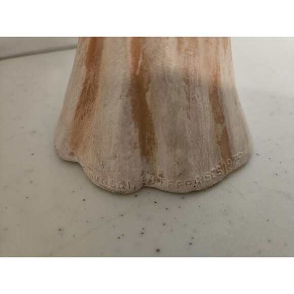 Vintage 70's Ceramic Girl Set Of 2 Dress Clothes Large Hats Umbrella Statues MCM - Picture 8 of 16